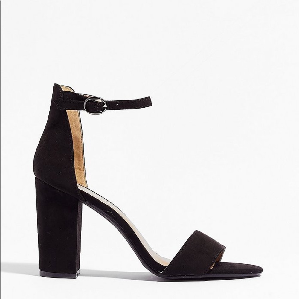 NWT Nasty Gal HappytoSeeYou Faux Suede Block Heels - Picture 4 of 5